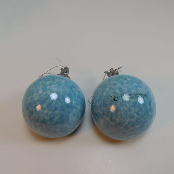 Bradford Exchange 2 Christmas Ornaments Moon Shadows Moonlit Phantom Wolves - Picture 3 of 8